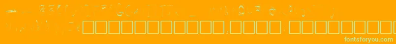 Secret Font – Green Fonts on Orange Background