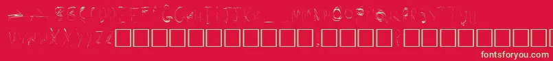 Secret Font – Green Fonts on Red Background