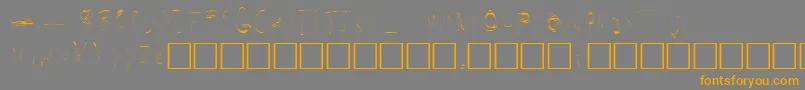 Secret Font – Orange Fonts on Gray Background