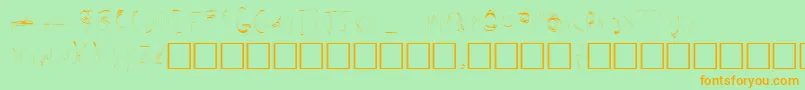 Secret Font – Orange Fonts on Green Background