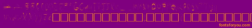 Secret Font – Orange Fonts on Purple Background