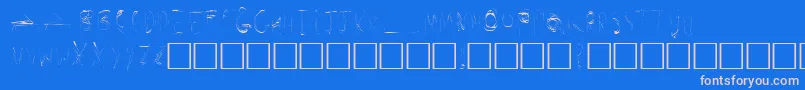 Secret Font – Pink Fonts on Blue Background