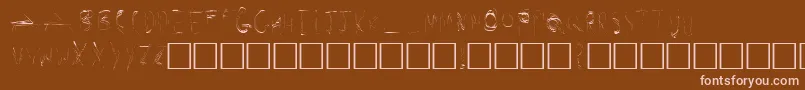 Secret Font – Pink Fonts on Brown Background