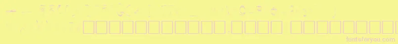 Шрифт Secret – розовые шрифты на жёлтом фоне