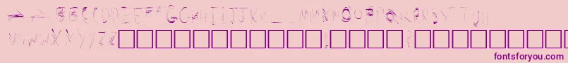 Secret Font – Purple Fonts on Pink Background
