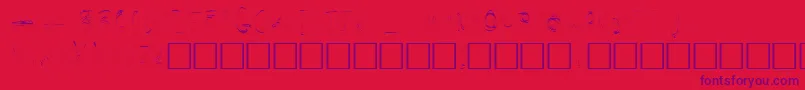 Secret Font – Purple Fonts on Red Background