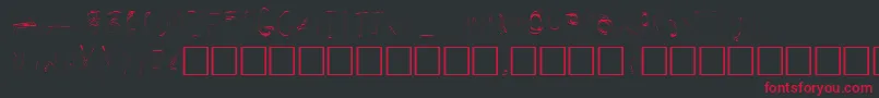 Secret Font – Red Fonts on Black Background