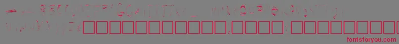 フォントSecret – 赤い文字の灰色の背景
