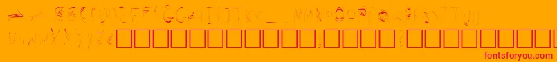 Secret Font – Red Fonts on Orange Background