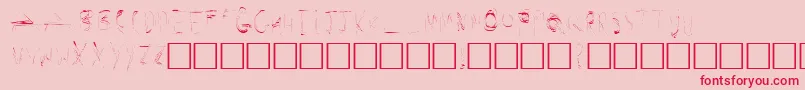 fuente Secret – Fuentes Rojas Sobre Fondo Rosa