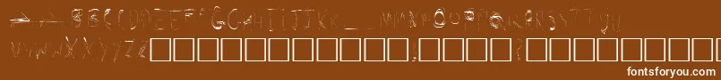 Secret Font – White Fonts on Brown Background