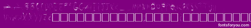 fuente Secret – Fuentes Blancas Sobre Fondo Morado