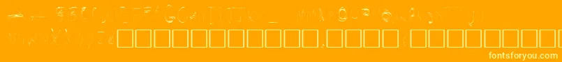 Secret Font – Yellow Fonts on Orange Background