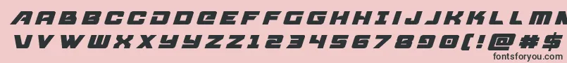 Aircruisertitleital Font – Black Fonts on Pink Background