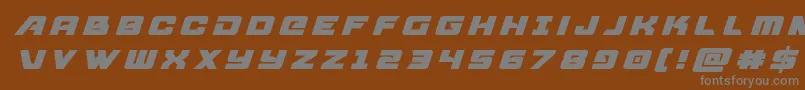Шрифт Aircruisertitleital – серые шрифты на коричневом фоне