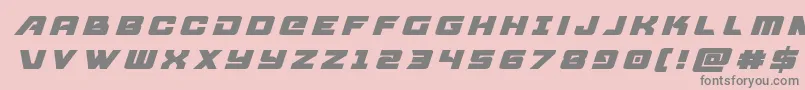 Aircruisertitleital Font – Gray Fonts on Pink Background