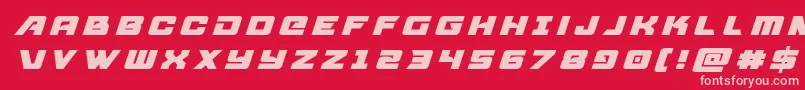 Aircruisertitleital Font – Pink Fonts on Red Background