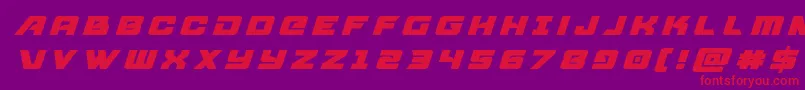 Aircruisertitleital Font – Red Fonts on Purple Background