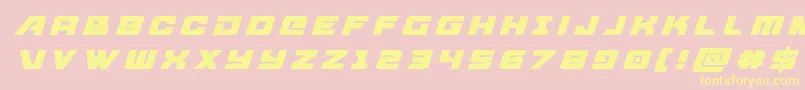 Aircruisertitleital Font – Yellow Fonts on Pink Background