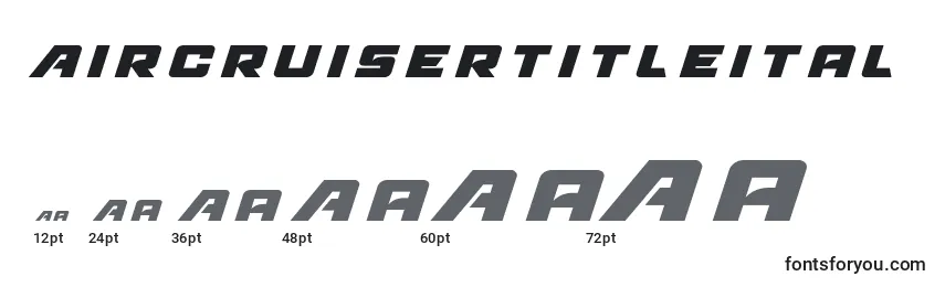 Aircruisertitleital Font Sizes