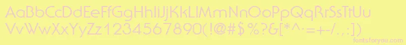 SerenadetwoRegularDb Font – Pink Fonts on Yellow Background