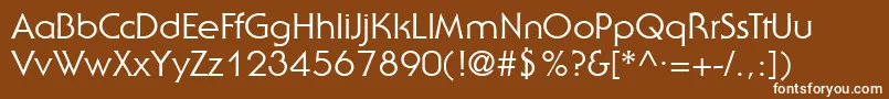 SerenadetwoRegularDb Font – White Fonts on Brown Background