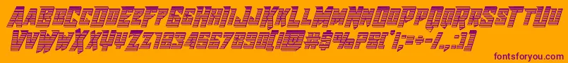 Raidercrusaderchrome Font – Purple Fonts on Orange Background