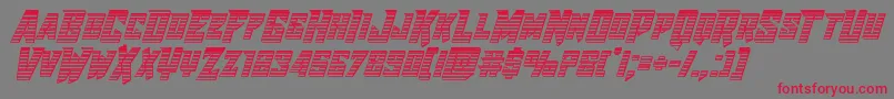 Raidercrusaderchrome Font – Red Fonts on Gray Background