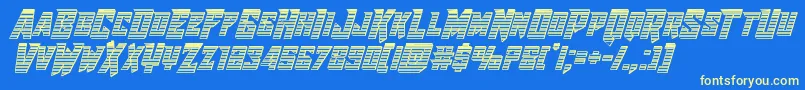 Raidercrusaderchrome Font – Yellow Fonts on Blue Background