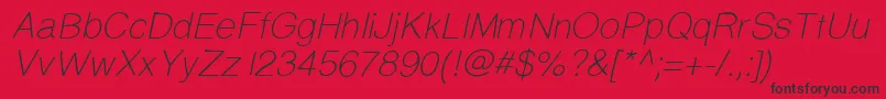 Prinsesstartalightitalicdemo Font – Black Fonts on Red Background