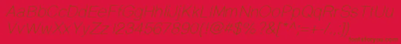 Prinsesstartalightitalicdemo Font – Brown Fonts on Red Background