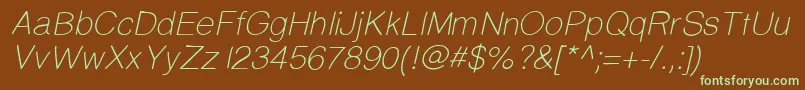 Prinsesstartalightitalicdemo Font – Green Fonts on Brown Background