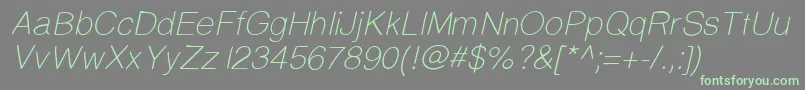 Prinsesstartalightitalicdemo Font – Green Fonts on Gray Background