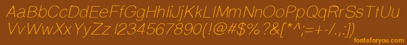 Prinsesstartalightitalicdemo Font – Orange Fonts on Brown Background