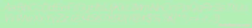 Prinsesstartalightitalicdemo Font – Pink Fonts on Green Background