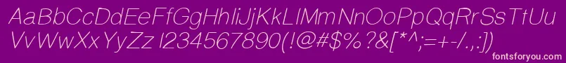 Prinsesstartalightitalicdemo Font – Pink Fonts on Purple Background
