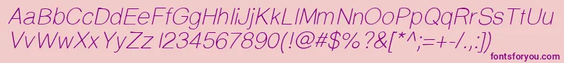 Prinsesstartalightitalicdemo Font – Purple Fonts on Pink Background