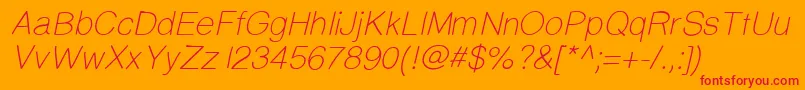 Prinsesstartalightitalicdemo Font – Red Fonts on Orange Background