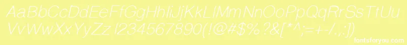 Prinsesstartalightitalicdemo Font – White Fonts on Yellow Background