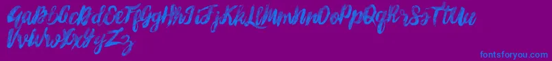 SunshineMelody Font – Blue Fonts on Purple Background