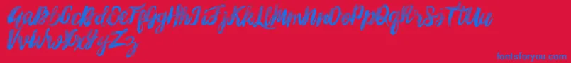 SunshineMelody-fontti – siniset fontit punaisella taustalla