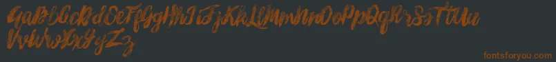 SunshineMelody Font – Brown Fonts on Black Background