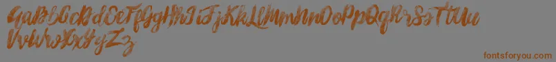 SunshineMelody Font – Brown Fonts on Gray Background