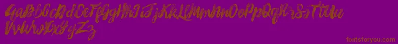 SunshineMelody Font – Brown Fonts on Purple Background
