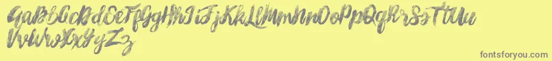 SunshineMelody Font – Gray Fonts on Yellow Background