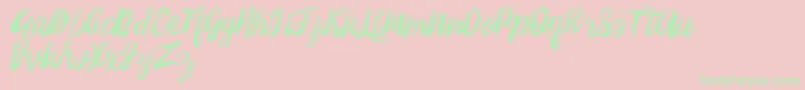 SunshineMelody Font – Green Fonts on Pink Background