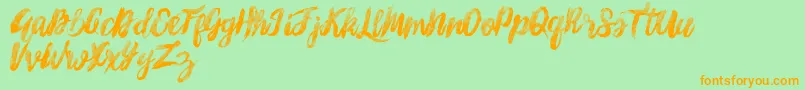 SunshineMelody Font – Orange Fonts on Green Background