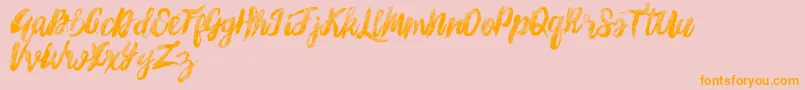 SunshineMelody Font – Orange Fonts on Pink Background