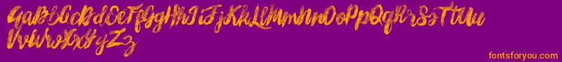 SunshineMelody Font – Orange Fonts on Purple Background