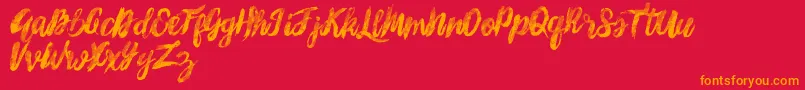 SunshineMelody Font – Orange Fonts on Red Background